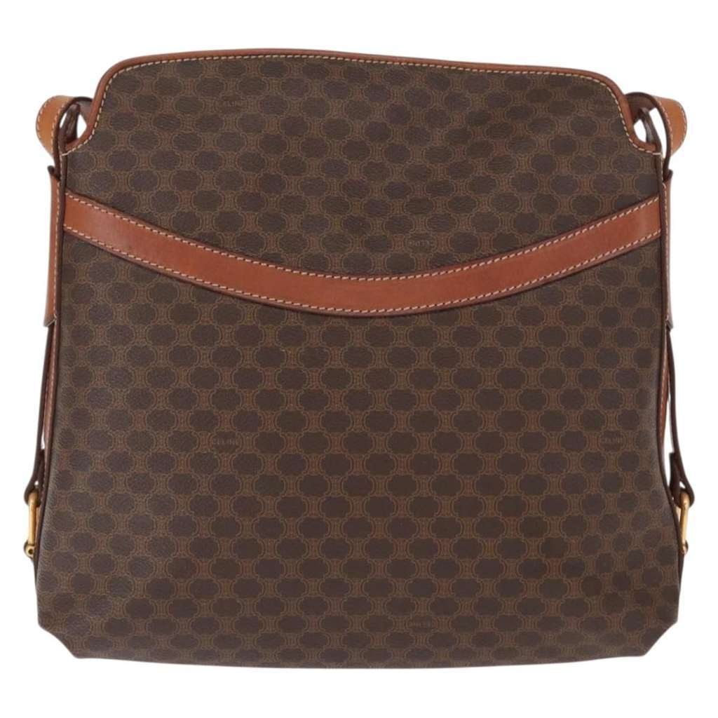 Celine Vintage Macadam Shoulder Bag Brown Canvas Good condition - Back View