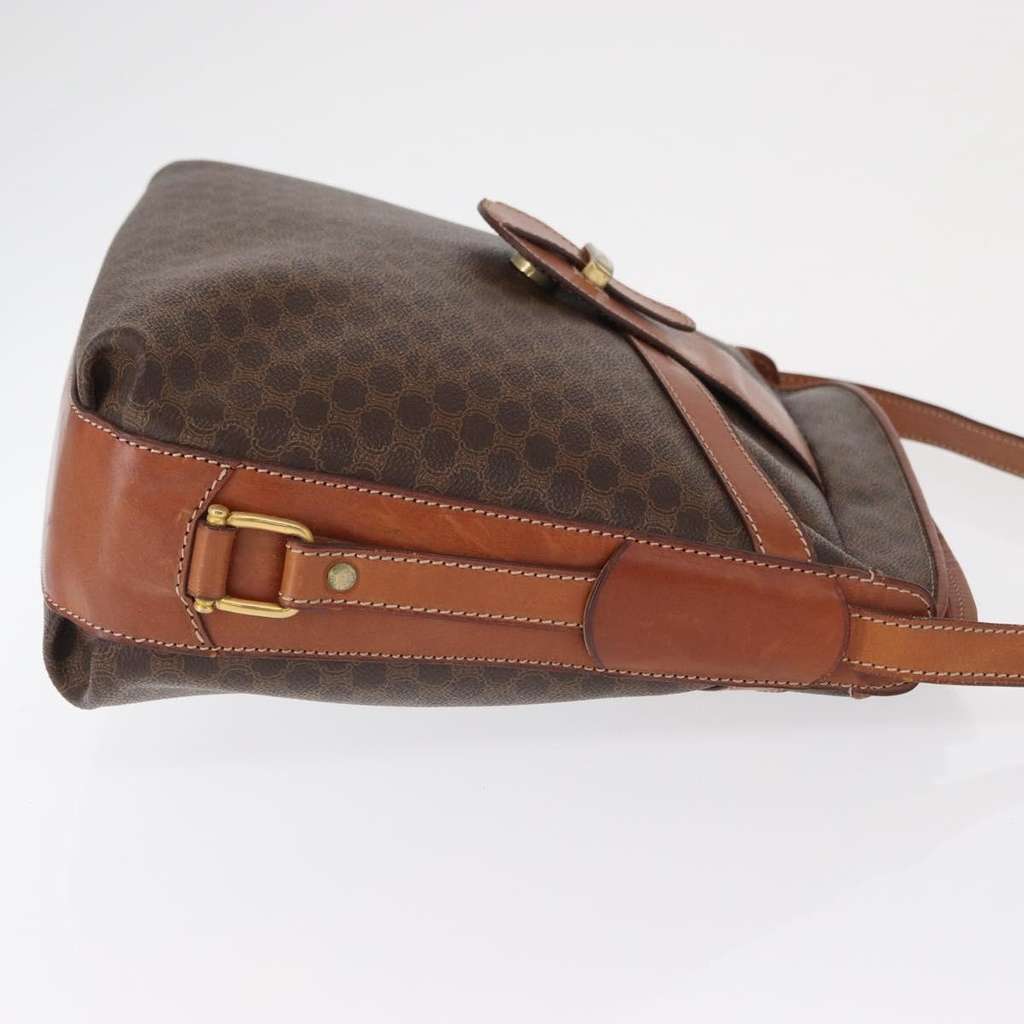 Celine Vintage Macadam Shoulder Bag Brown Canvas Good condition - Inside View
