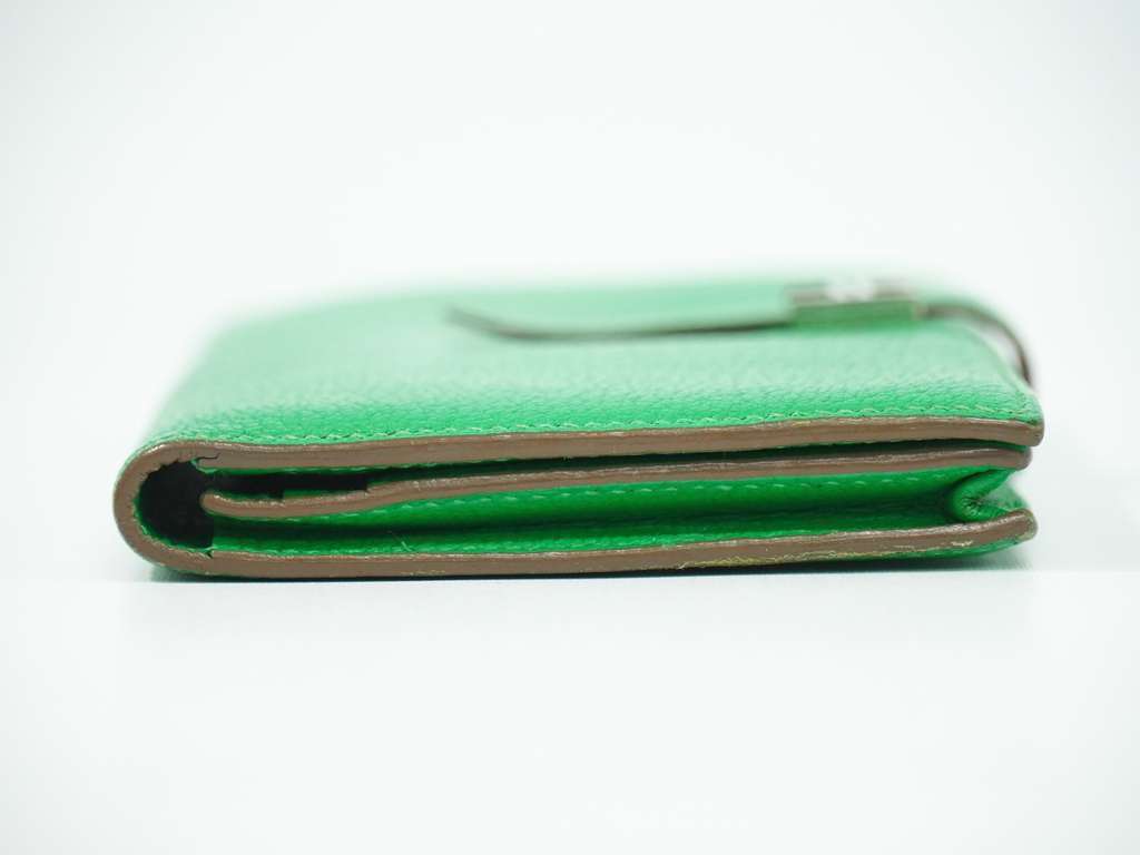 Hermès Bearn Wallet Green Leather Good condition - Inside View