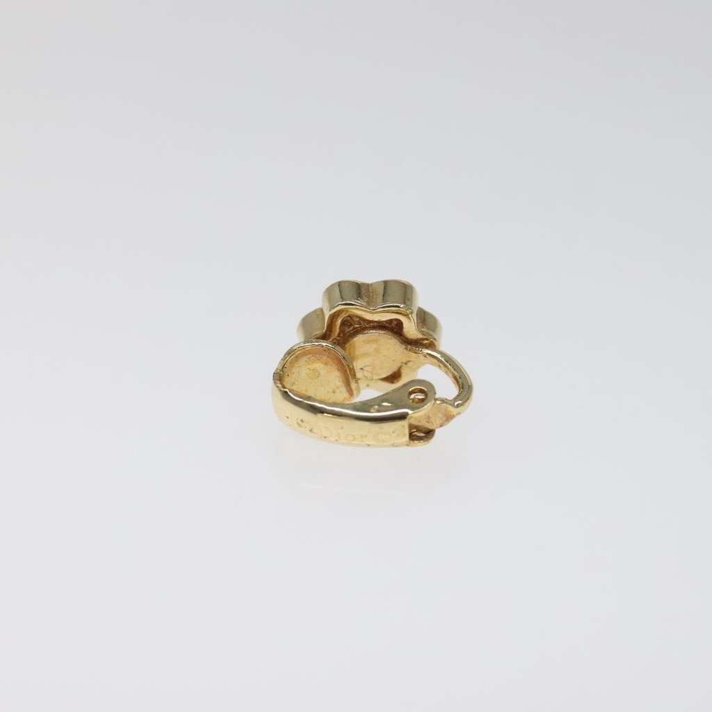 Christian Dior Vintage clip-on earrings Gold Metal Good condition - Inside View