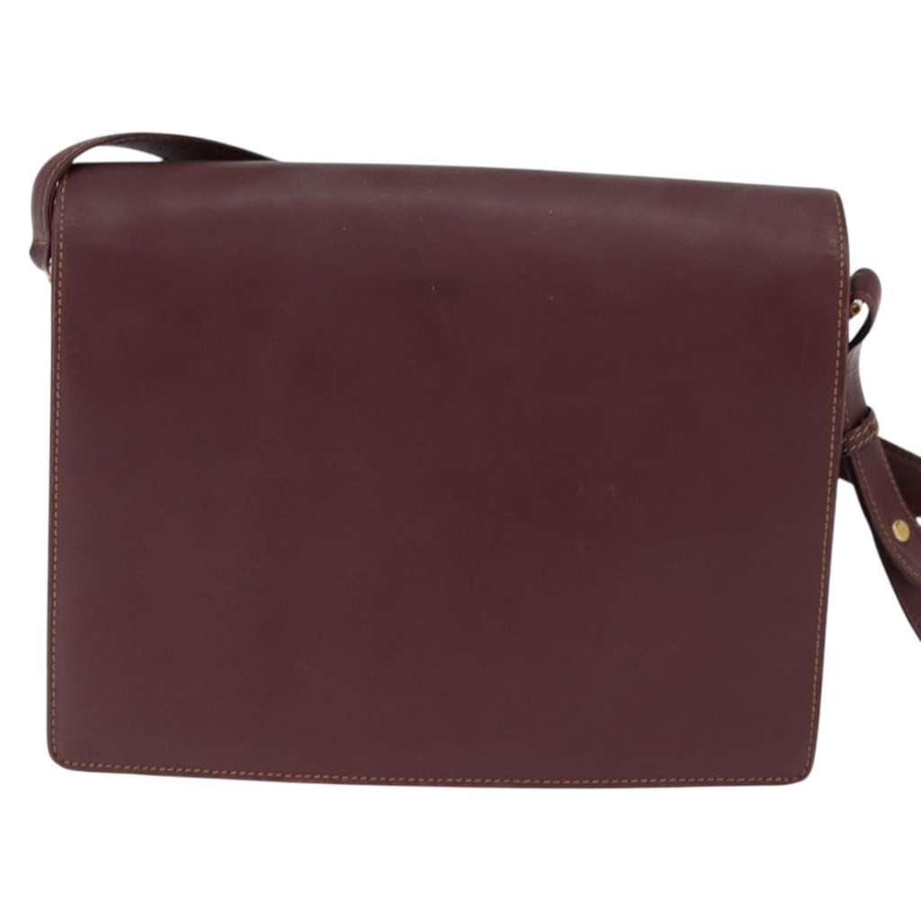 Cartier Must de Cartier Shoulder Bag Burgundy Leather Good condition - Inside View