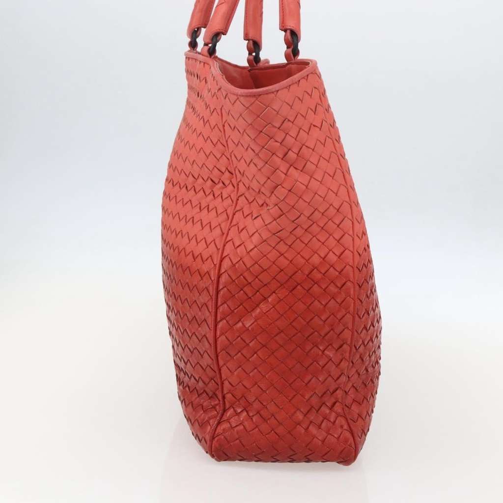 Bottega Veneta Intrecciato Tote Orange Leather Good condition - Model View