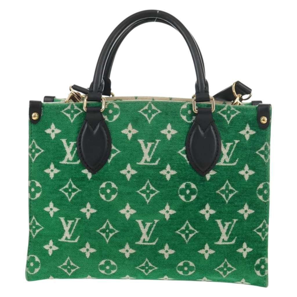 Louis Vuitton OnTheGo Tote Green Velvet Good condition - Back View