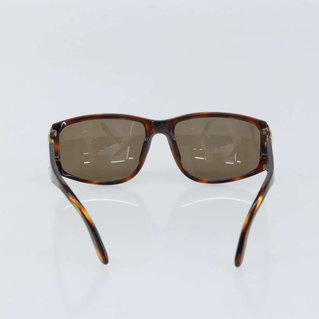 Chanel Logo CC Sunglasses Brown Plastic Good condition - Back View