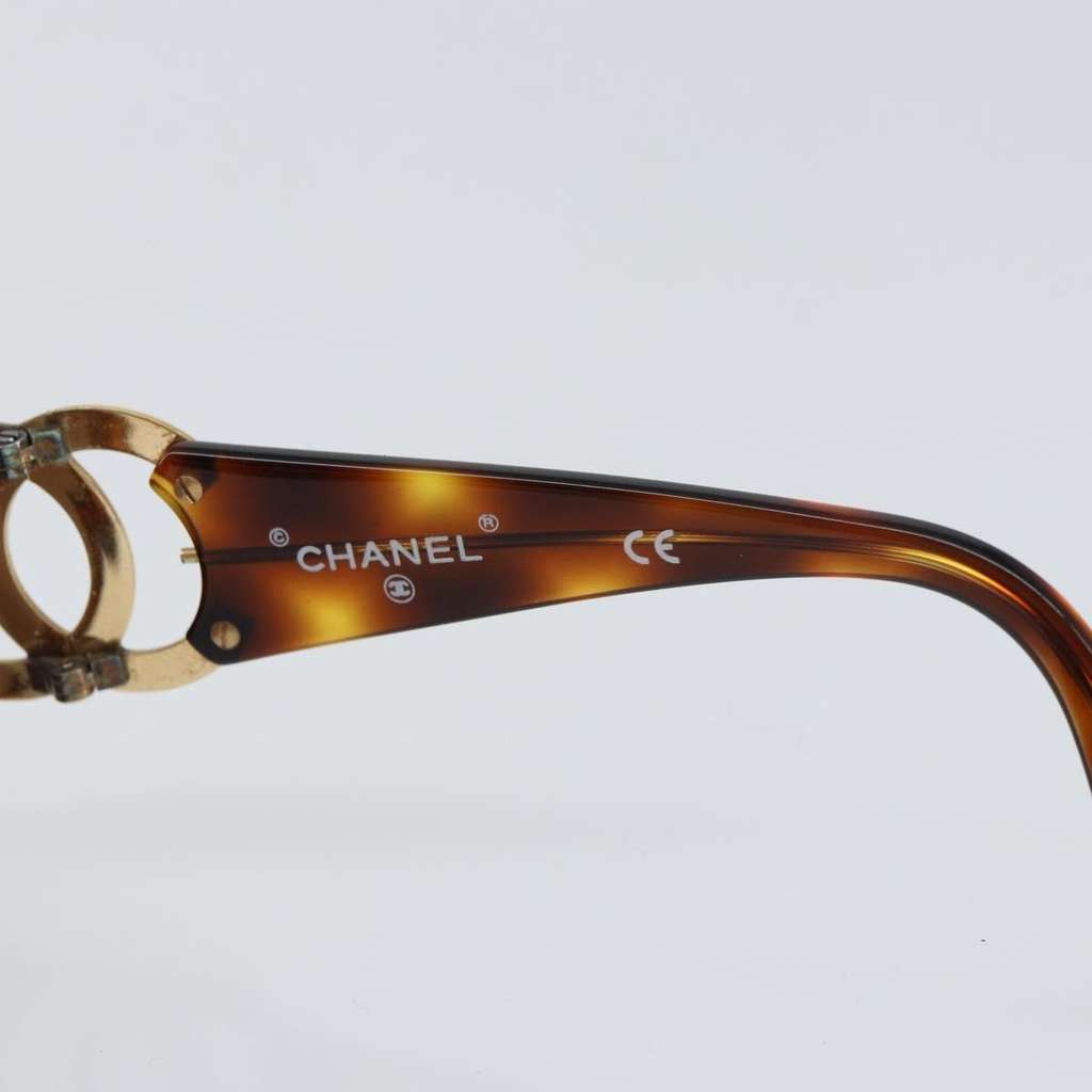 Chanel Logo CC Sunglasses Brown Plastic Good condition - Box View