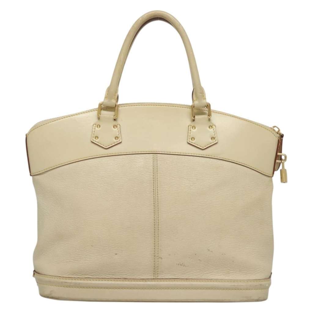 Louis Vuitton Suhali Lockit Handbag White Leather Good condition - Back View