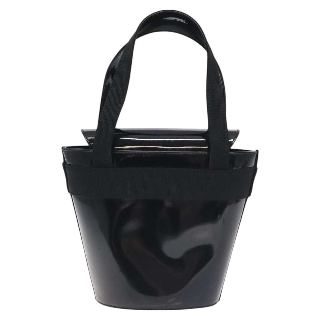 Salvatore Ferragamo Vara Bow Top Handle Bucket Bag Black Good condition - Back View