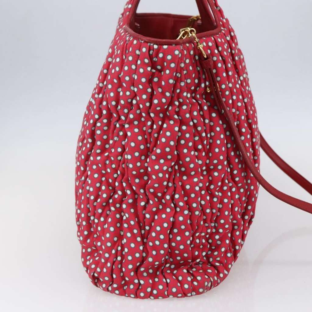 Miu Miu Shopper Tote Red Canvas Good condition - Inside View