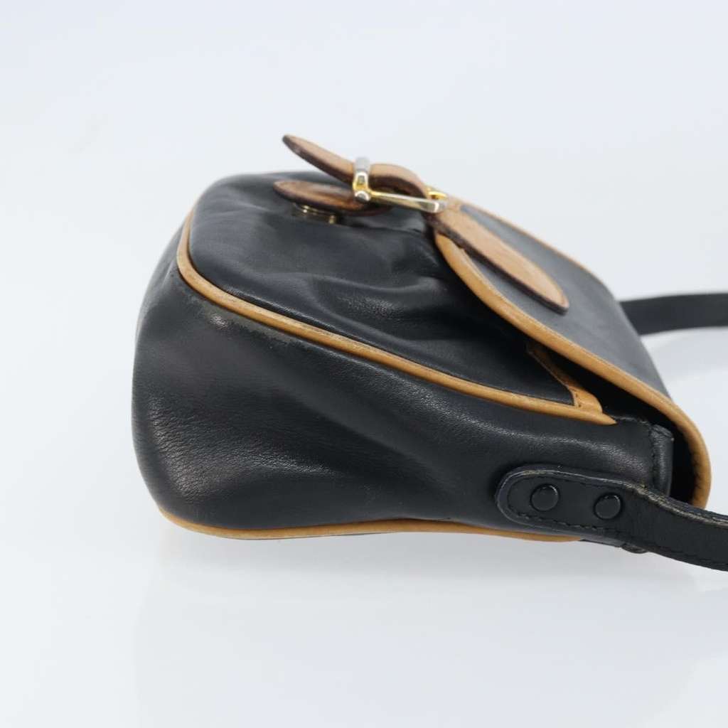 Celine Vintage Shoulder Bag Black Leather Good condition - Inside View