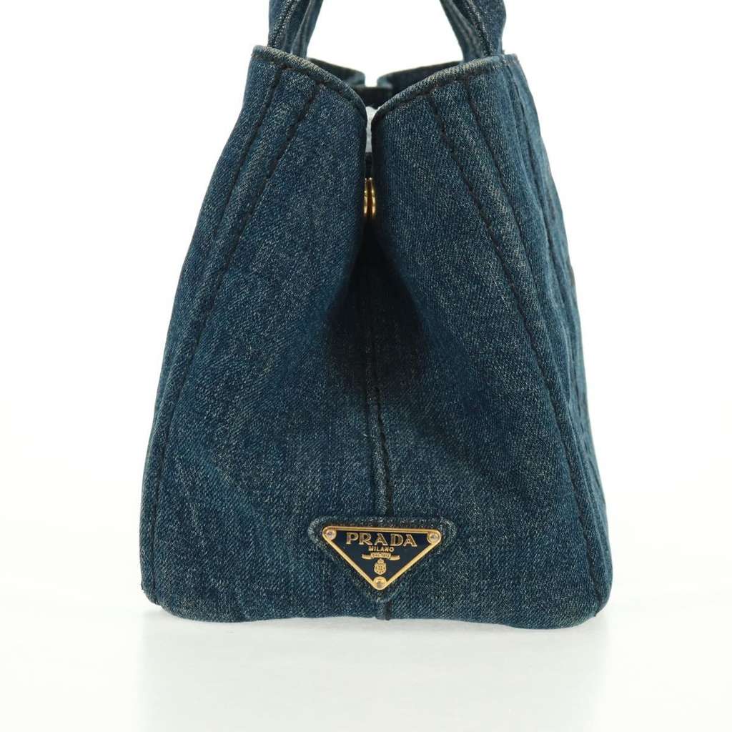 Prada Canapa Tote Blue Good condition - Model View