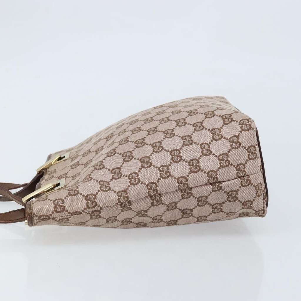Gucci Vintage Bucket Shopping Tote Brown Canvas Fair condition - Model View