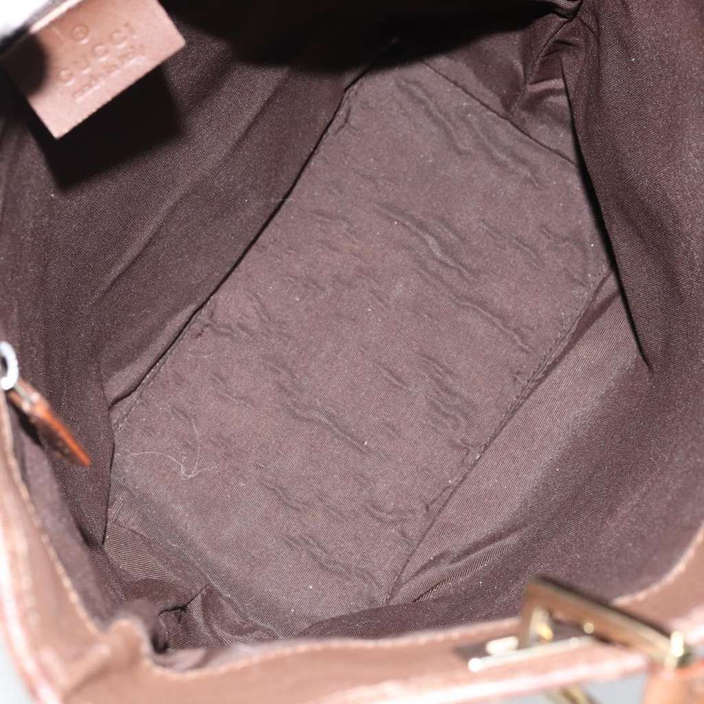 Gucci Vintage Bucket Shopping Tote Brown Canvas Fair condition - Box View