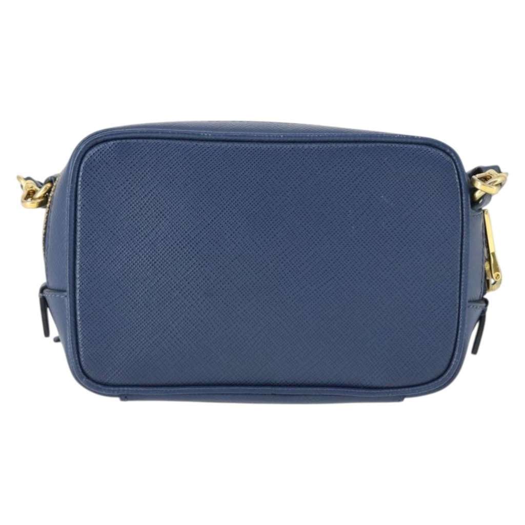 Prada Zip Crossbody Bag Navy Leather Good condition - Back View