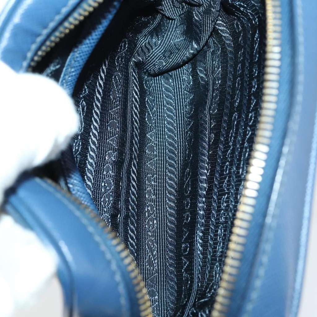 Prada Zip Crossbody Bag Navy Leather Good condition - Box View