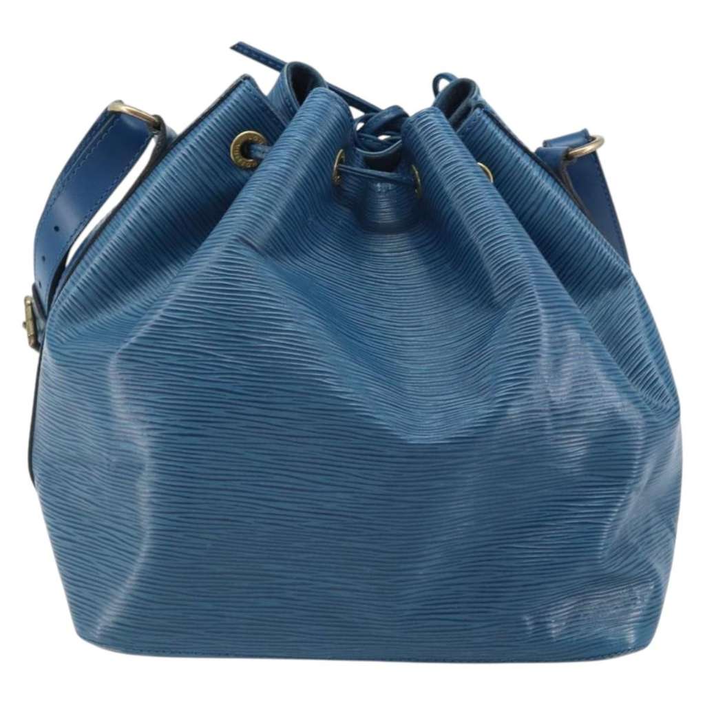 Louis Vuitton Petit Noe Handbag Blue Leather Fair condition - Back View