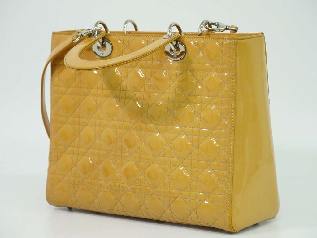 Christian Dior Vintage Lady Dior Bag Beige Good condition - Back View