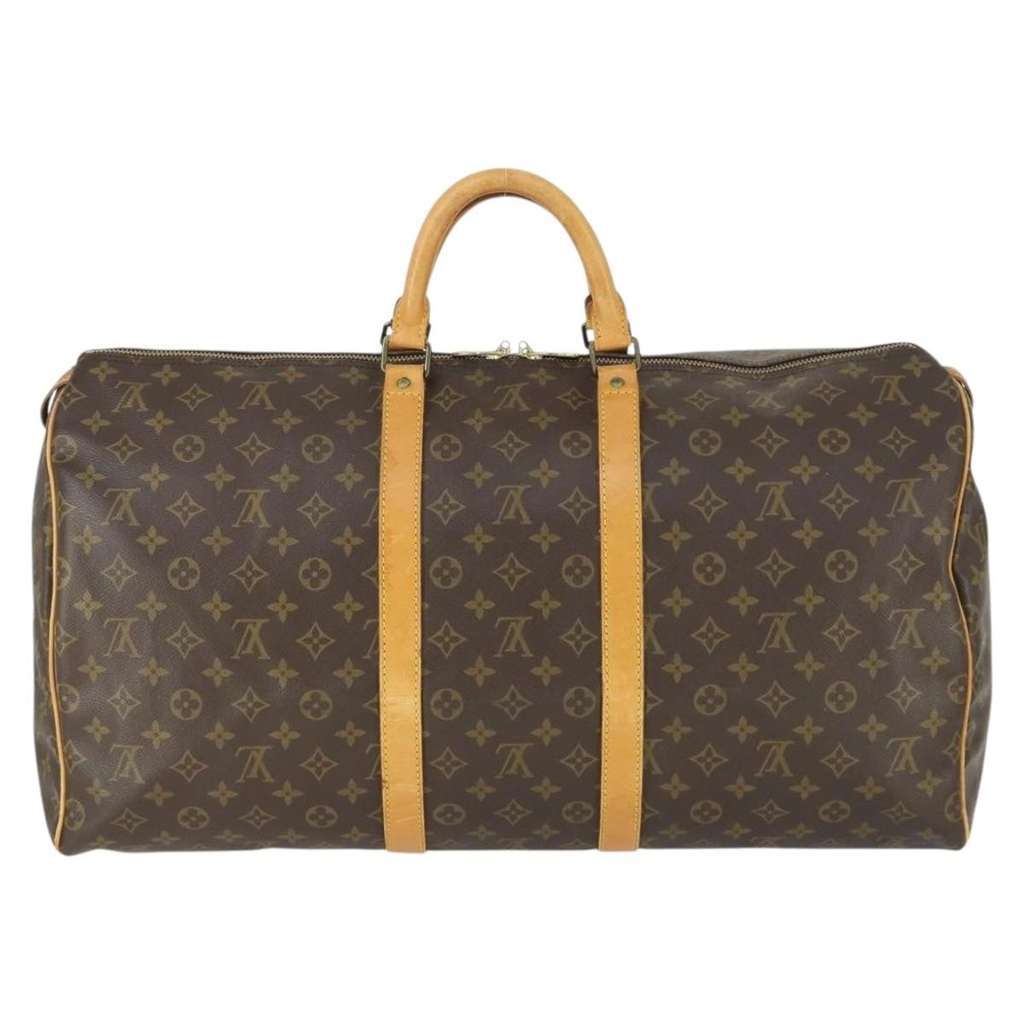 Louis Vuitton Keepall Bag Brown Canvas Fair condition - Back View