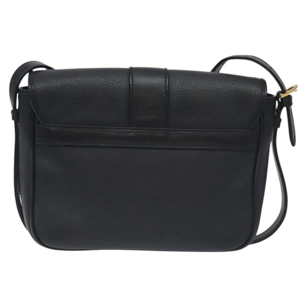 Gucci Vintage Shoulder Bag Black Leather Good condition - Back View