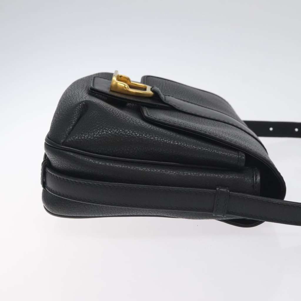 Gucci Vintage Shoulder Bag Black Leather Good condition - Inside View