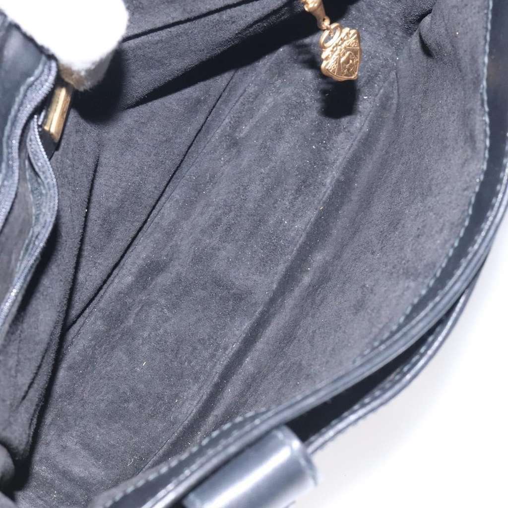 Gucci Vintage Shoulder Bag Black Leather Good condition - Box View