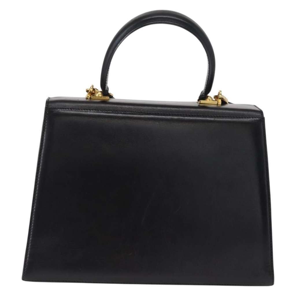 Salvatore Ferragamo Convertible Top Handle Bag Black Leather Good condition - Back View