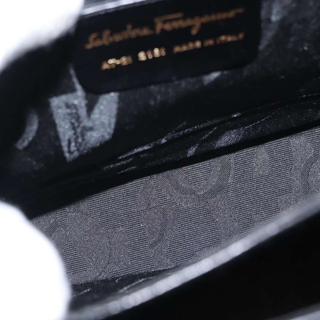 Salvatore Ferragamo Convertible Top Handle Bag Black Leather Good condition - Box View