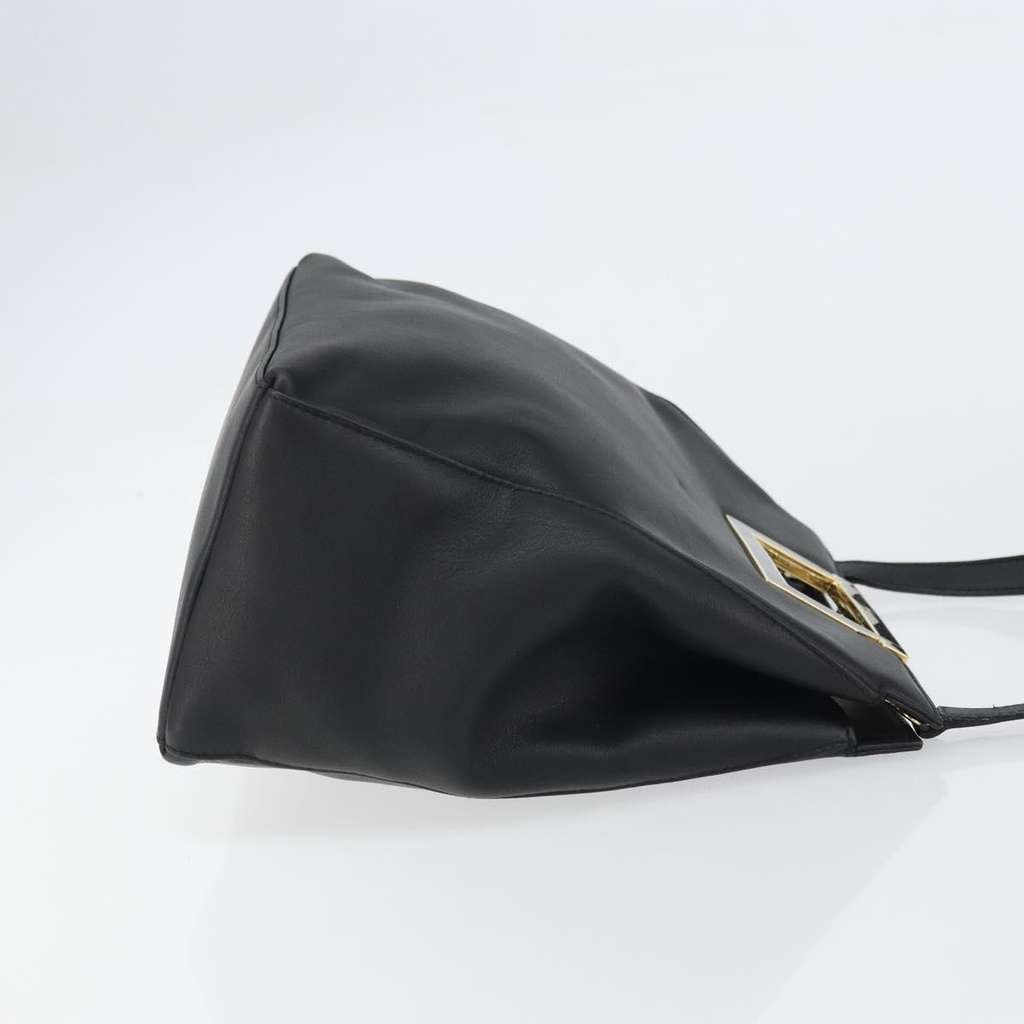 Salvatore Ferragamo Gancini Shoulder Bag Black Leather Good condition - Inside View