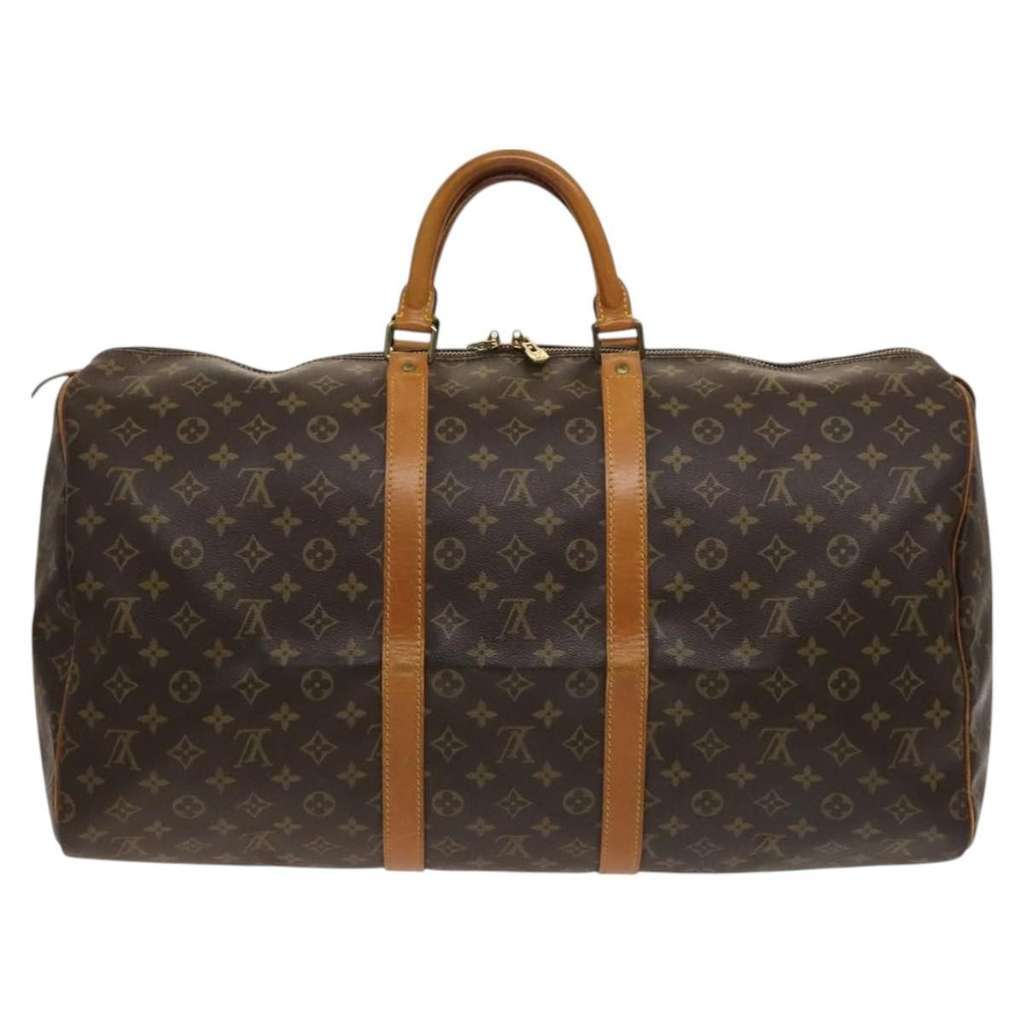 Louis Vuitton Keepall Bag Brown Canvas Fair condition - Back View