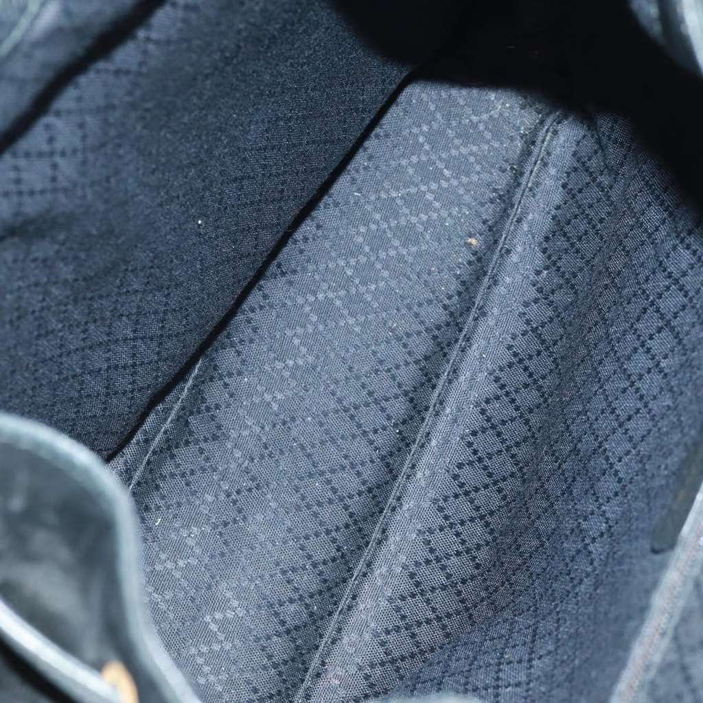 Gucci Vintage Bamboo Backpack Black Suede Fair condition - Box View