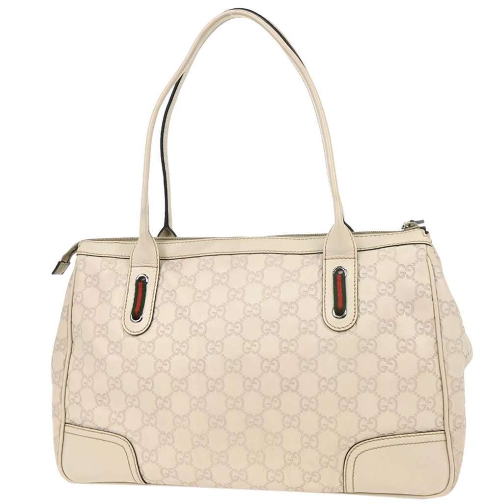 Gucci Princy Zip Tote White Leather Good condition - Back View