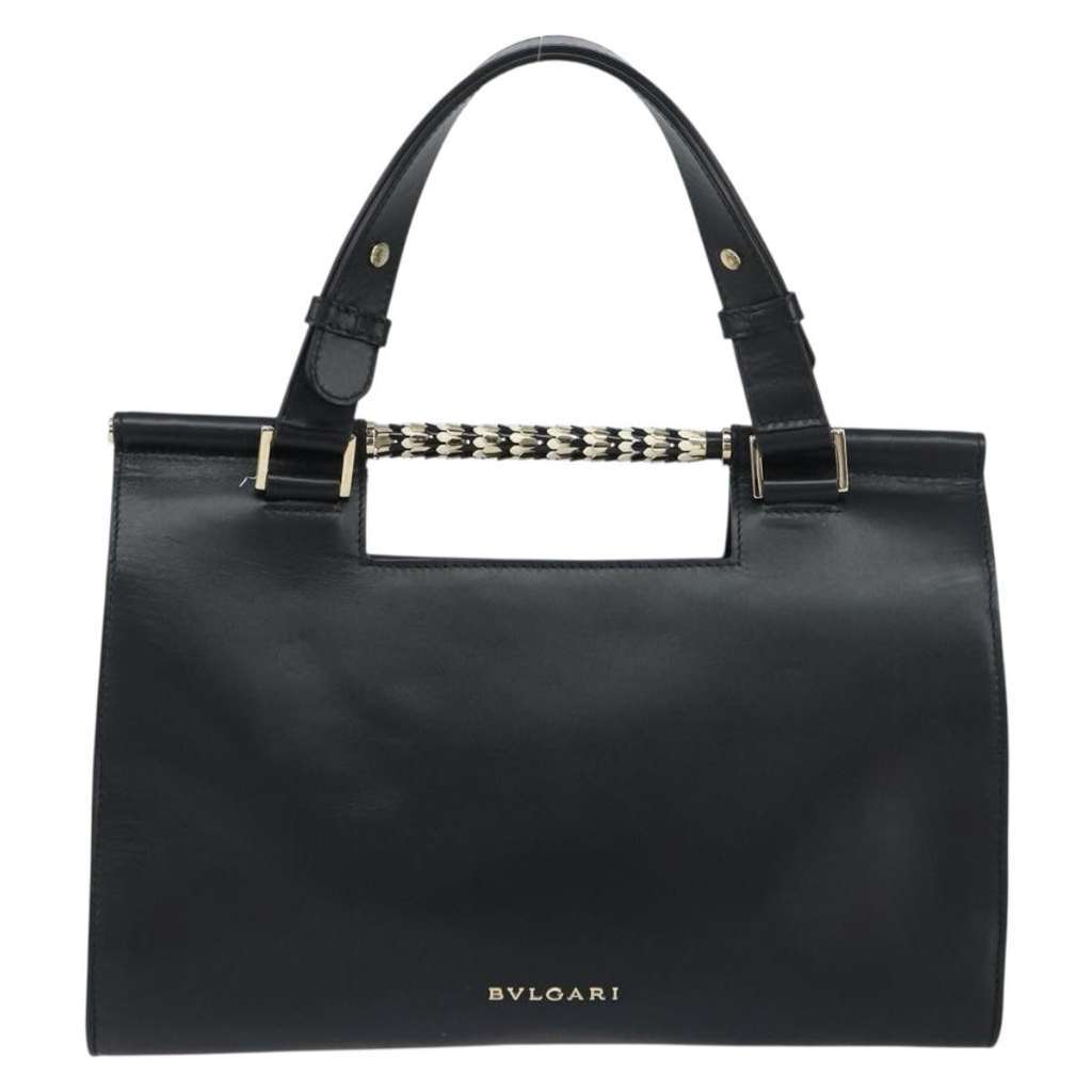 Bvlgari Serpenti Scaglie Day Bag Black Leather Good condition - Back View