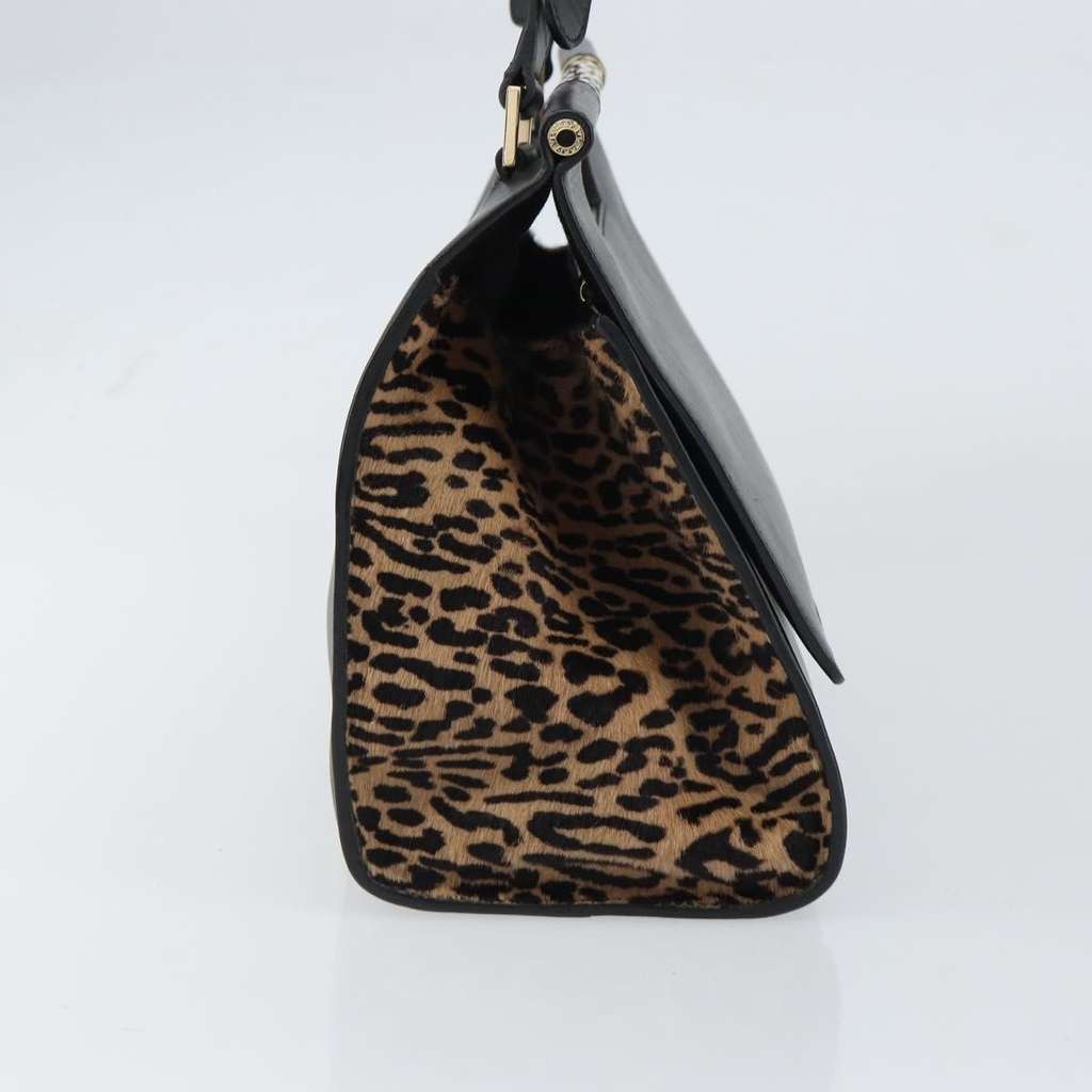 Bvlgari Serpenti Scaglie Day Bag Black Leather Good condition - Inside View