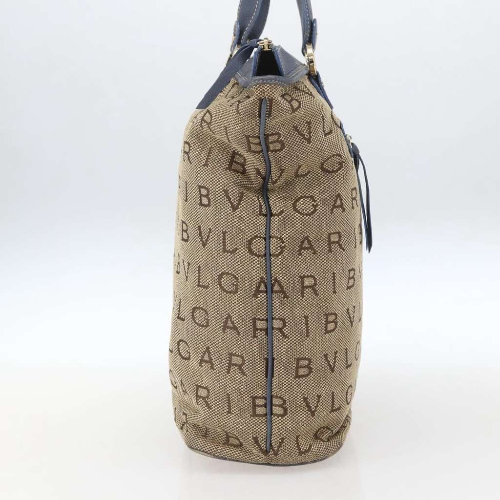 Bvlgari Logomania Tote bag Beige Canvas Fair condition - Inside View