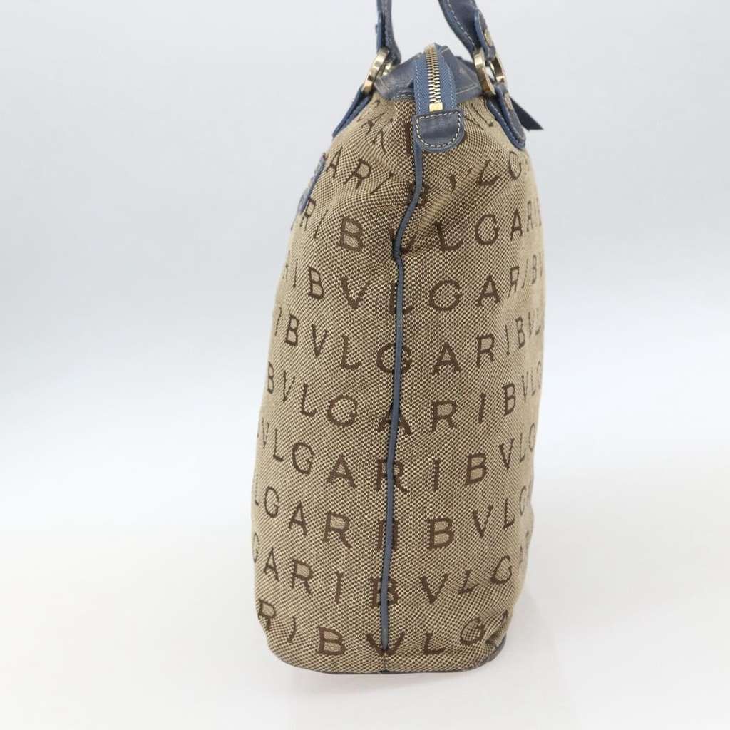 Bvlgari Logomania Tote bag Beige Canvas Fair condition - Model View