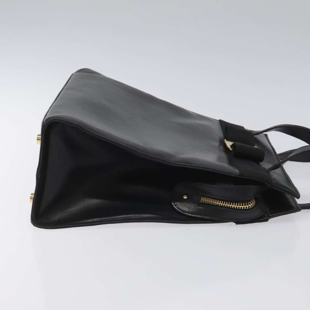 Salvatore Ferragamo Vara shoulder Bag Black Leather Good condition - Inside View