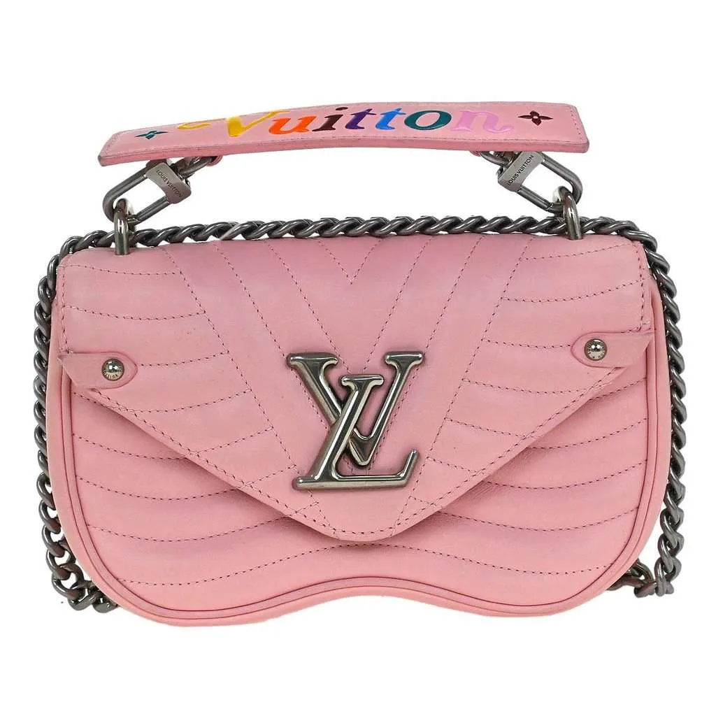 Louis Vuitton New Wave Chain Bag Pink Leather Good - Front View