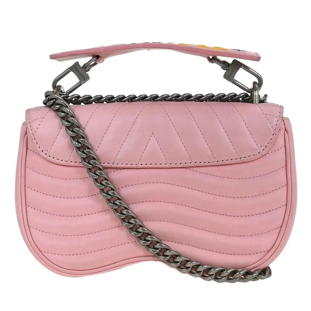Louis Vuitton New Wave Chain Bag Pink Leather Good - Back View