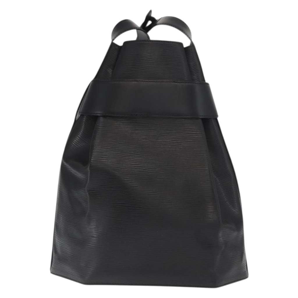 Louis Vuitton Vintage Sac d'Epaule Handbag Black Leather Good condition - Back View