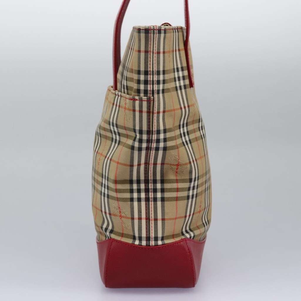 Burberry Nova Check Tote Beige Canvas Good condition - Model View