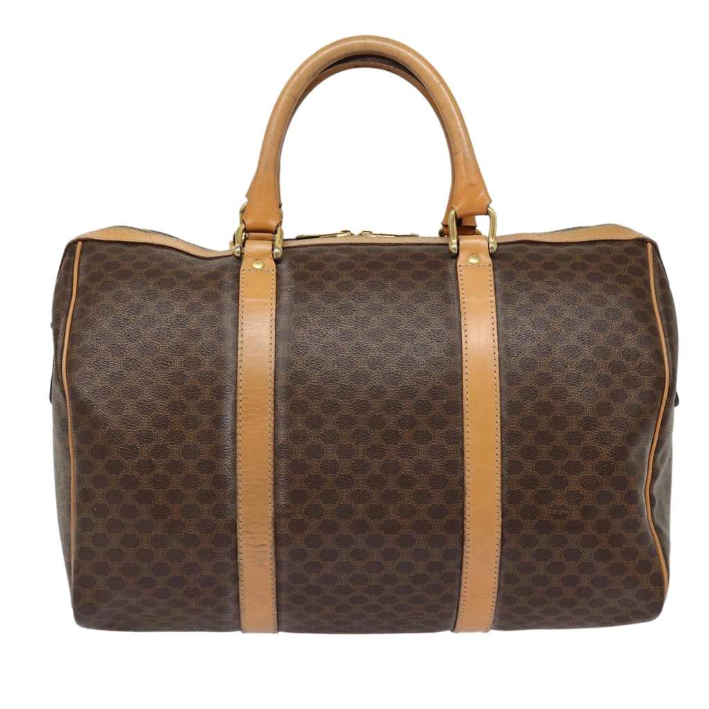 Celine Vintage Boston Bag Brown Canvas Good condition - Back View