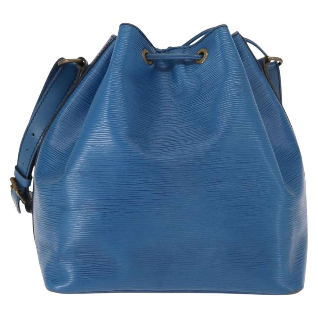 Louis Vuitton Petit Noe Handbag Blue Leather Fair condition - Back View