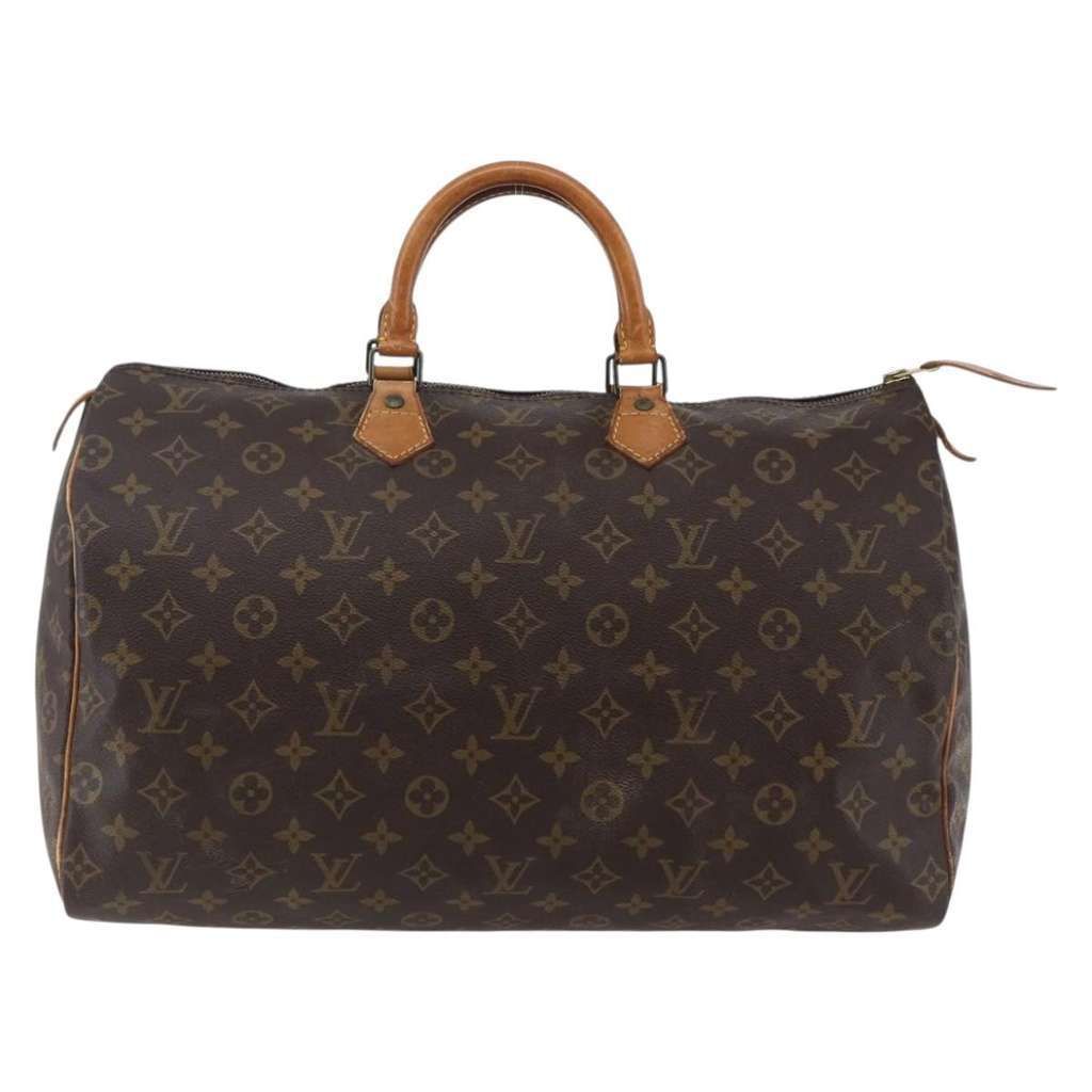 Louis Vuitton Speedy Bandouliere Bag Brown Canvas Fair condition - Back View