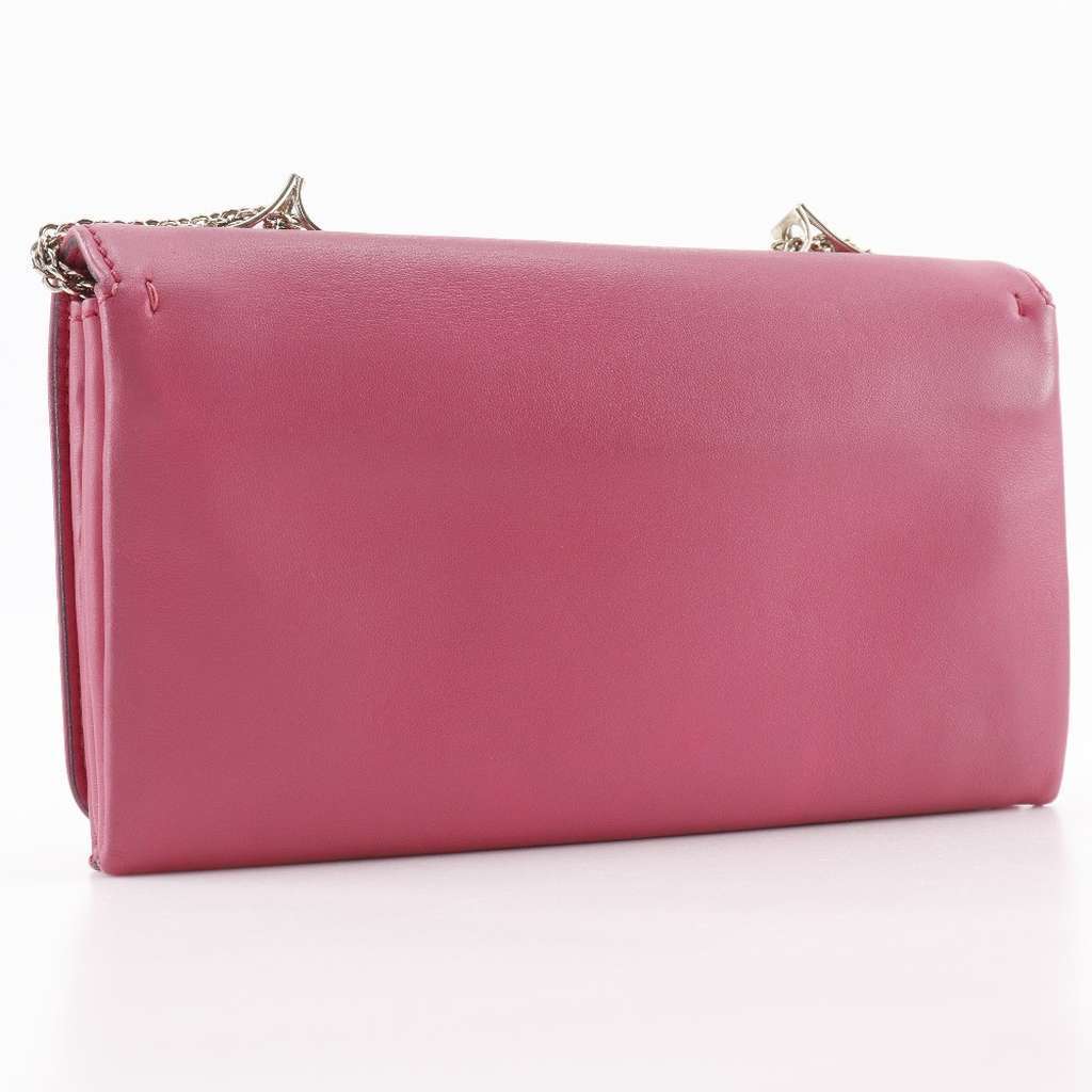 Valentino Garavani Va Va Voom Clutch Pink Leather Good condition - Back View