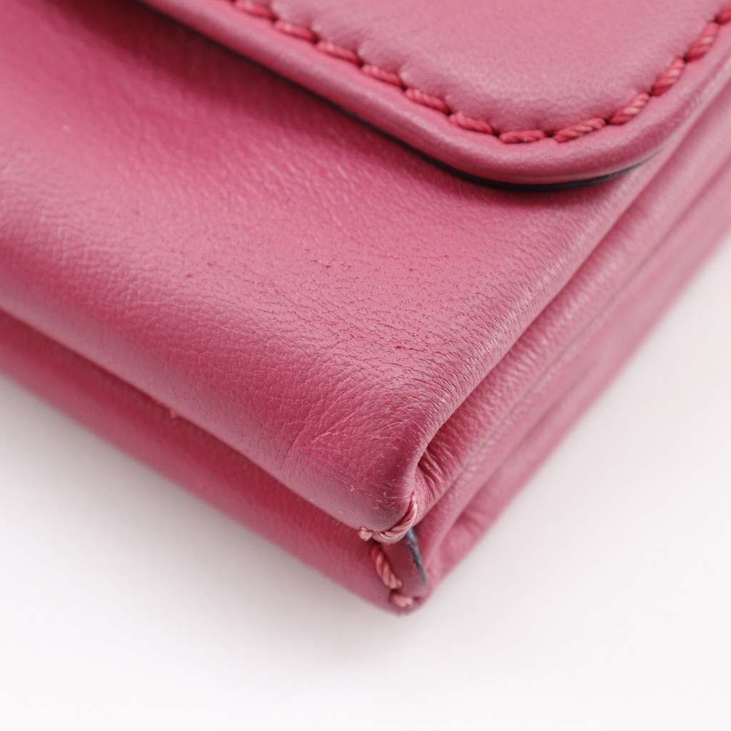 Valentino Garavani Va Va Voom Clutch Pink Leather Good condition - Box View