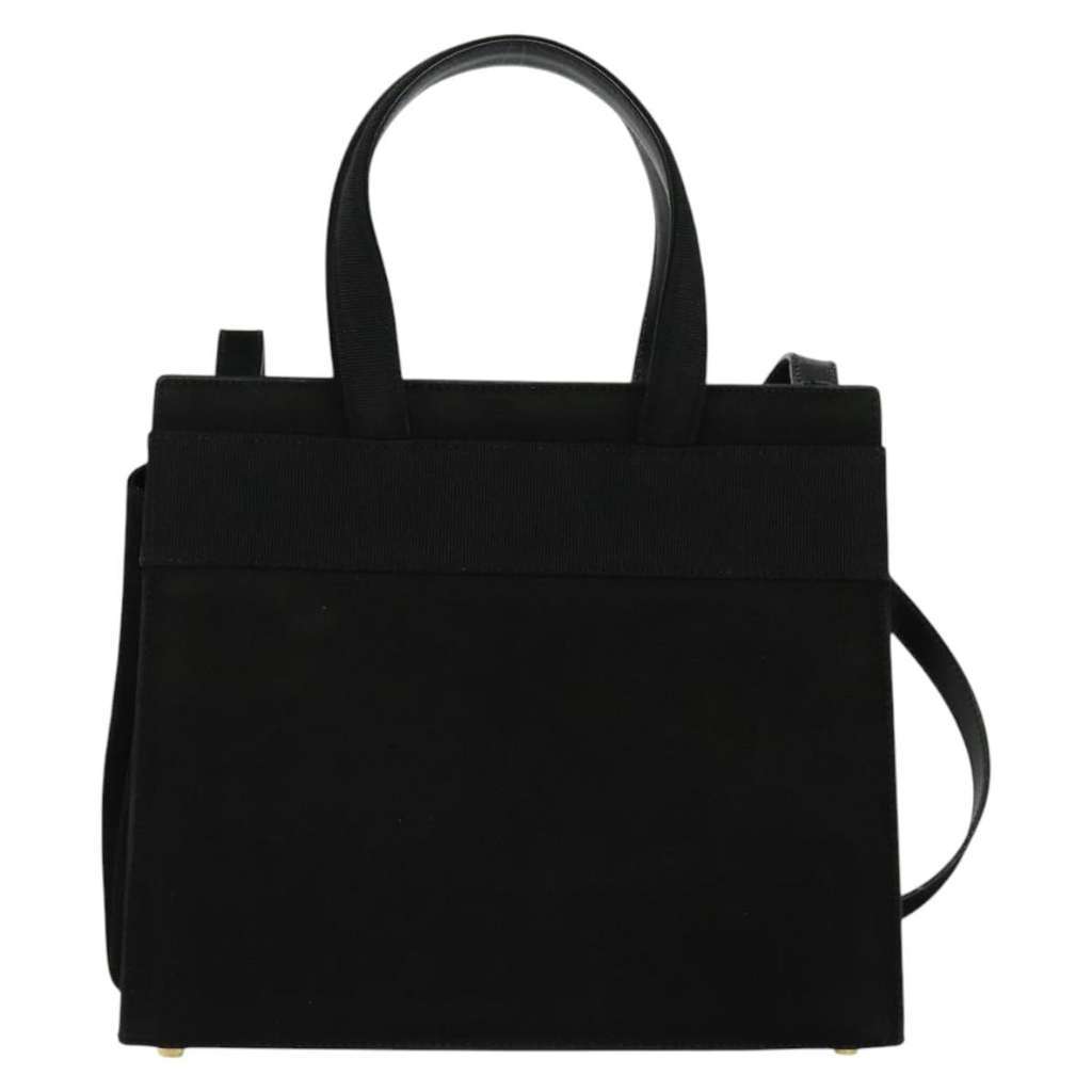 Salvatore Ferragamo Convertible Vara Bow Tote Black Suede Good condition - Back View