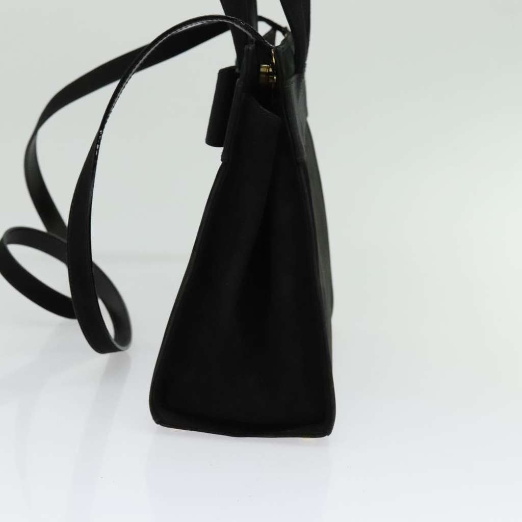 Salvatore Ferragamo Convertible Vara Bow Tote Black Suede Good condition - Model View