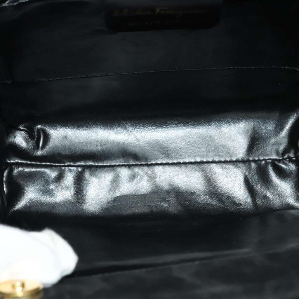 Salvatore Ferragamo Convertible Vara Bow Tote Black Suede Good condition - Box View