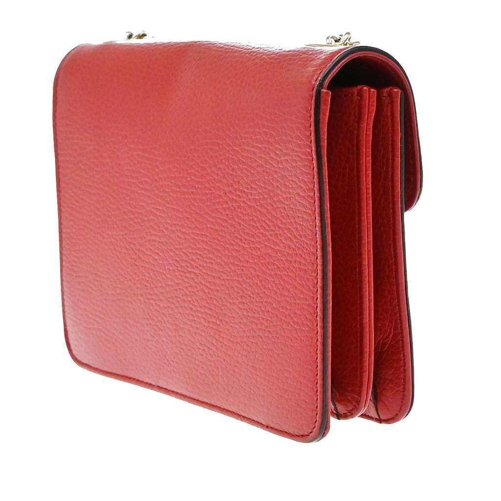 Gucci Interlocking Shoulder Bag Red Leather Very good condition - Model View