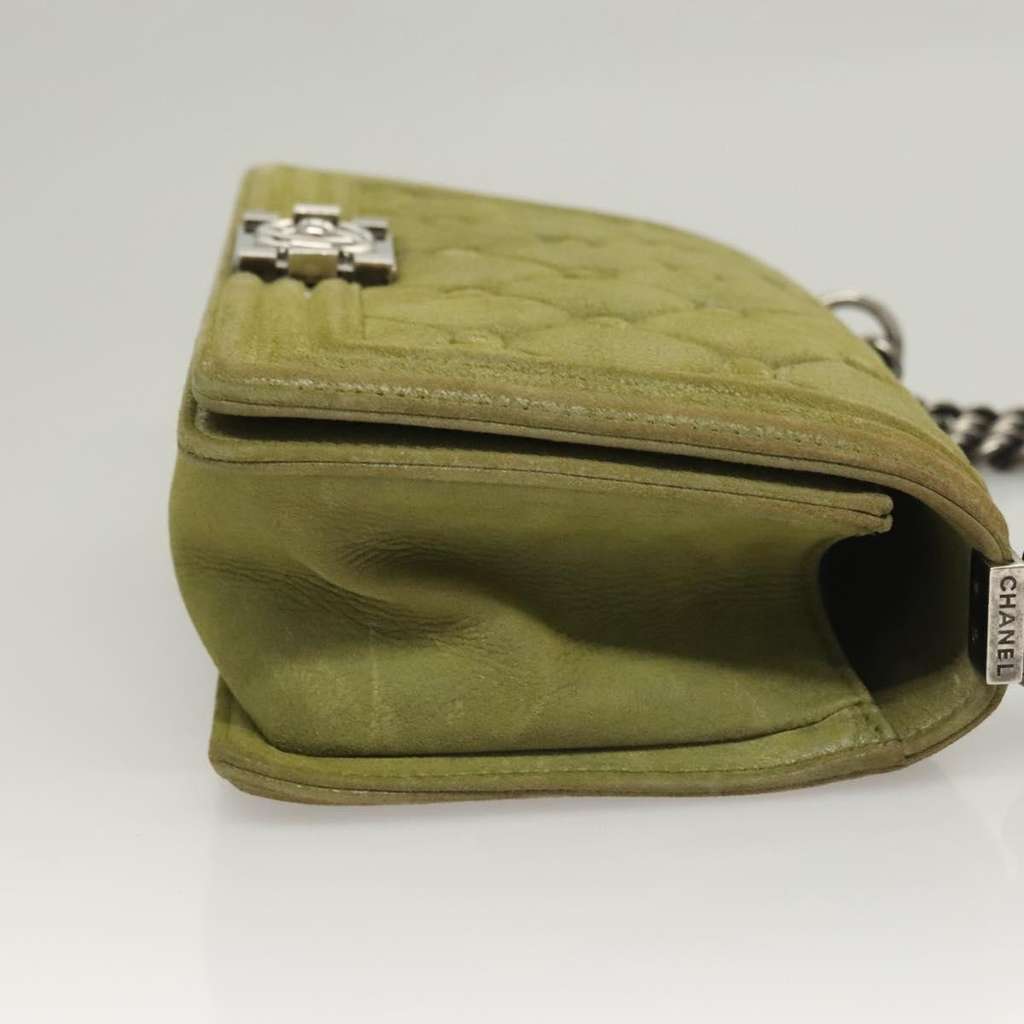 Chanel Celtic Boy Flap Bag Green Suede Fair condition - Inside View