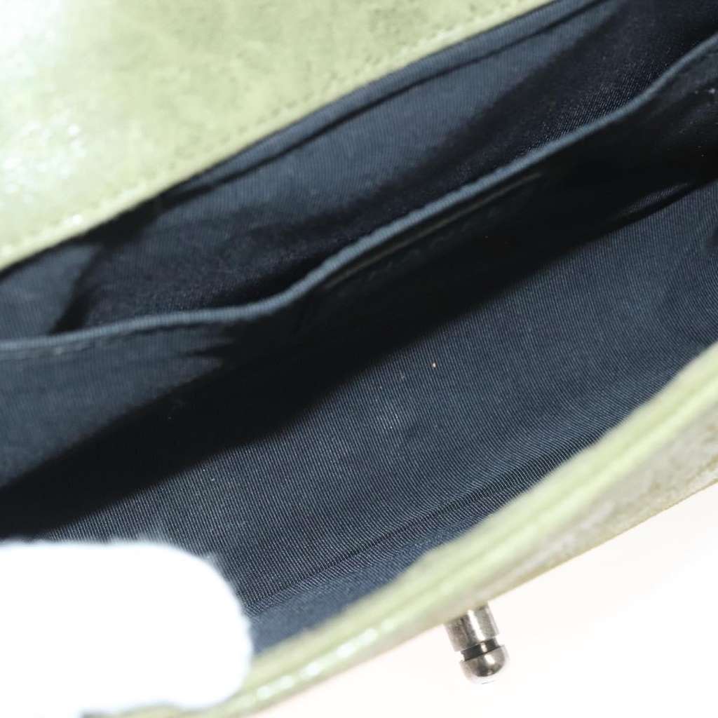 Chanel Celtic Boy Flap Bag Green Suede Fair condition - Box View